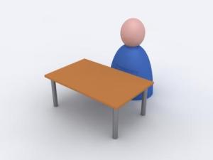 Person at Desk by Sigurd Decroos